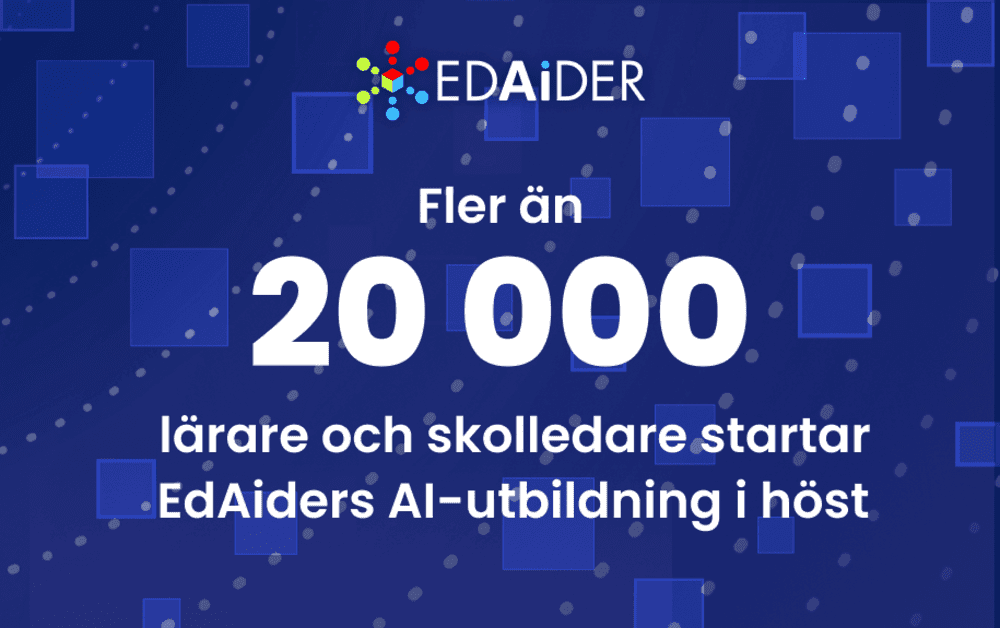 20 000 lärare får AI-kompetens av EdAider i höst